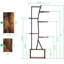 Support pour plante avec des lumières de croissance réglables et à spectre complet, en forme de S à 8 couches pour une conception professionnelle à plusieurs niveaux de verdissement de la maison optimisant la circulation de l'air de croissance, décoration multizone