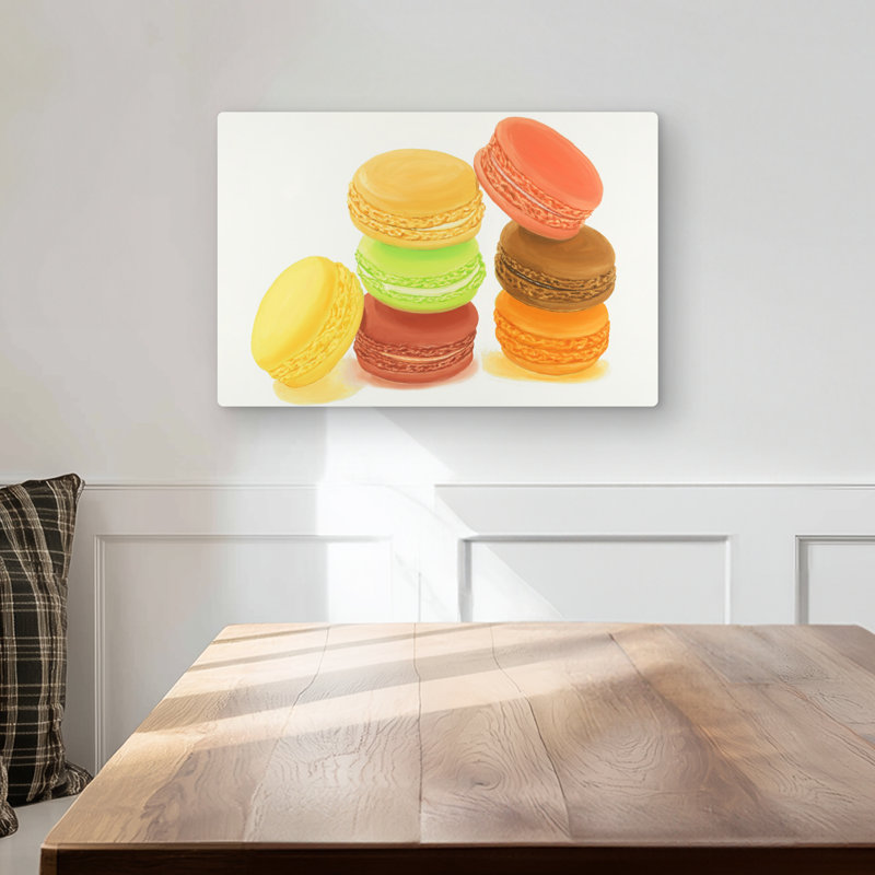 Delicious Macaroons | Orange Kitchen Metal Print for Home Decor