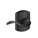 Accent Lever with Greenwich Trim Bed and Bath Lock