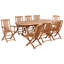 8 - Person Acacia Patio Dining Set with Oval Table , Cushions Included-335013344