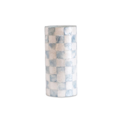 Sky Check Capiz Small Vase