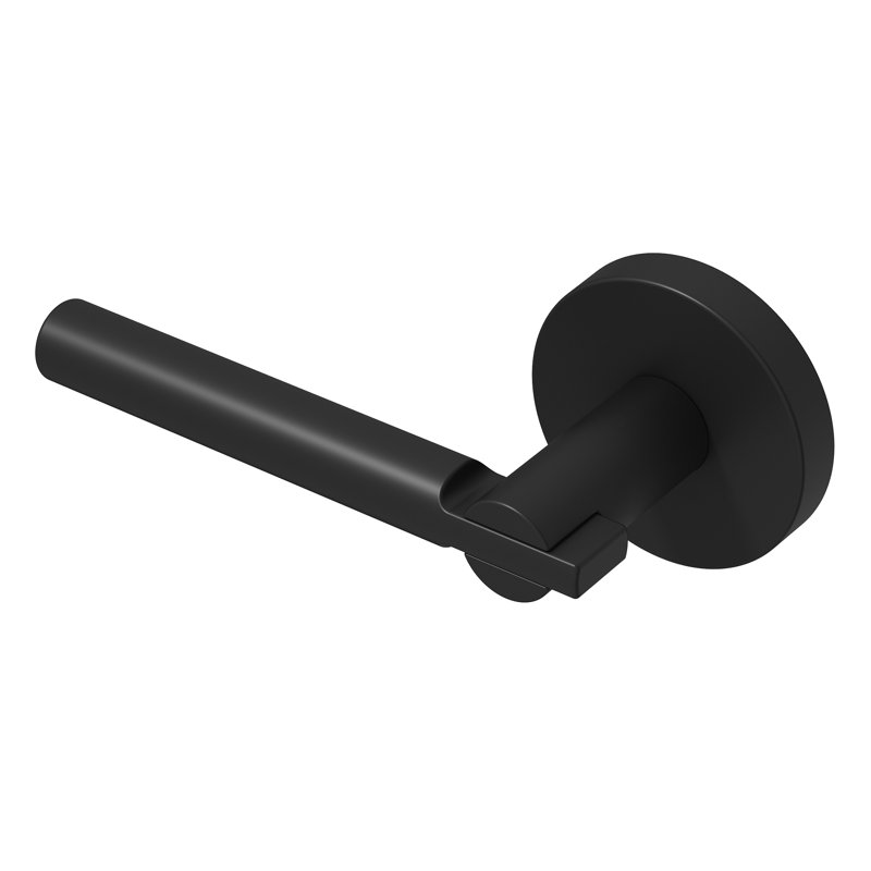 Levier de porte simple Terra de conception moderne dissimulée ne tournant pas (garde-robe, garde-manger ou couloir) - style minimaliste élégant en noir mat