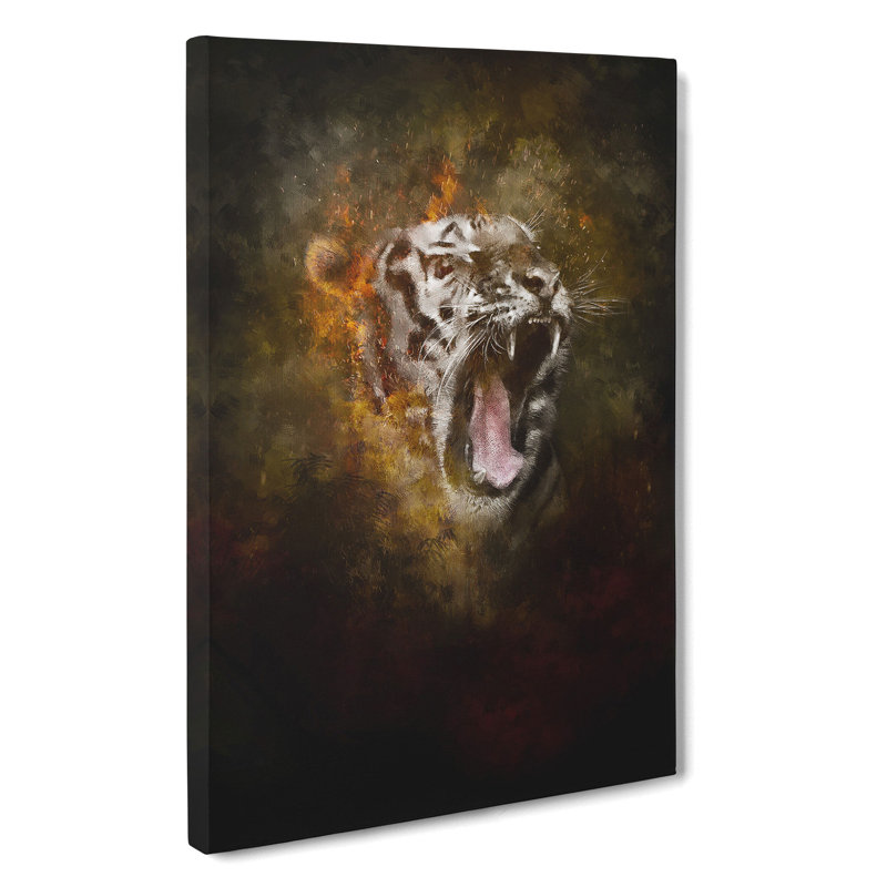 Tiger Roar - Wrapped Canvas, 60cm H x 40cm W x 3cm D