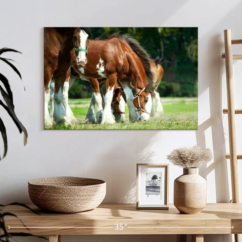 Brampt Clydesdale Horses, 16" H x 24" W