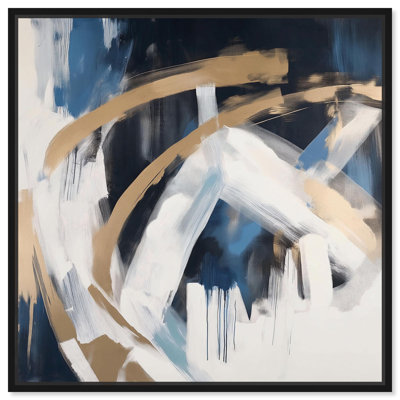 Décoration murale moderne en toile Golden Vortex II par Art Remedy