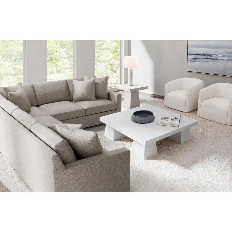 Kelsey Sectional, Tan Polyester