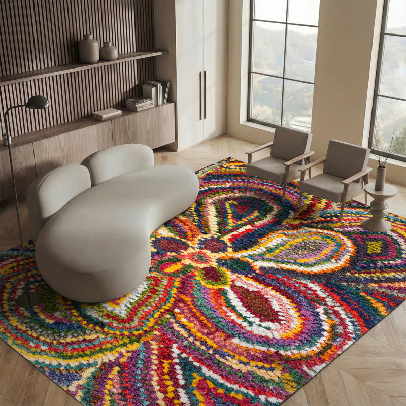 Calhoun Performance Ikat Rug, Rectangle 8' x 10'