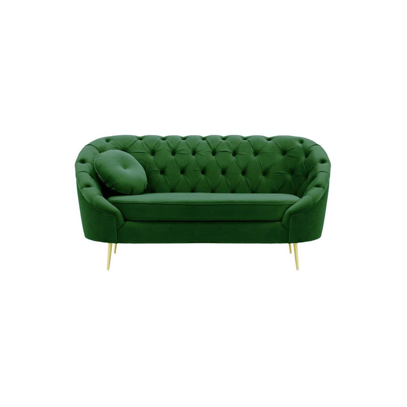 Bariaa 2 Seater Velvet Sofa, Green
