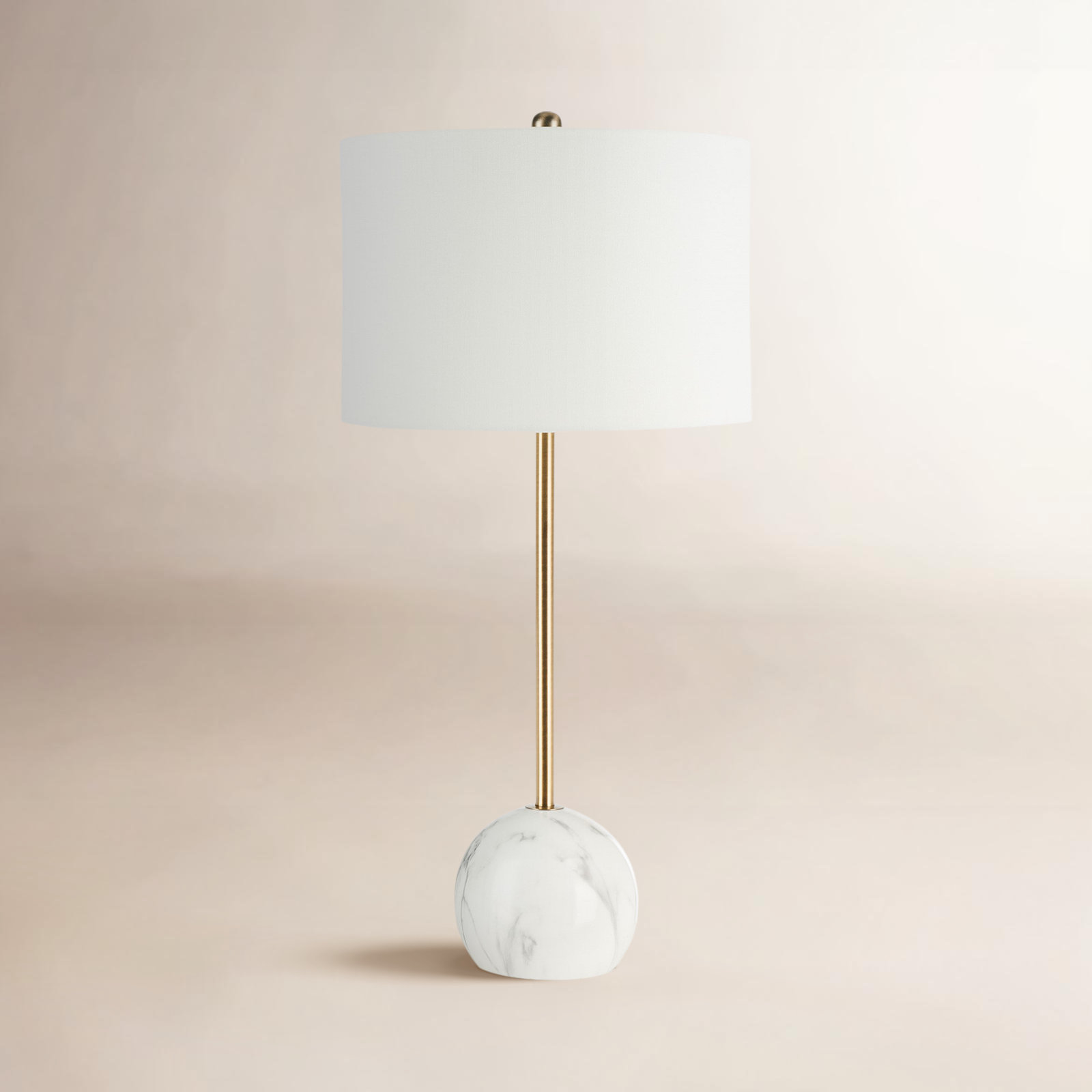 Hilda Marble USB Table Lamp,  White
