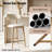 26'' Counter Height Bar Stools Set of 4, Upholstered Modern Barstools with Metal Legs for Kitchen Island Dining Room-10155672