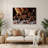 Desserts Chocolate pudding Brown Metal Wall Art