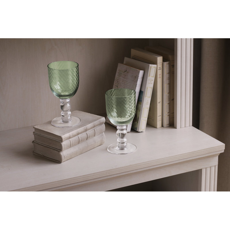 Glass Wine Glass, Green