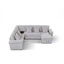 Canapé modulaire en velours côtelé de 103 po en forme de U super doux avec rangement et lit escamotable, table basse d'angle avec porte-gobelet et port USB; Convient au salon, canapé modulaire en velours côtelé confortable