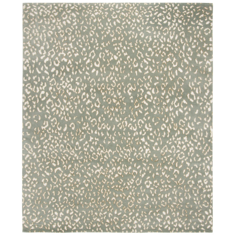 Tapis à imprimé animal brun 100 / S / H Bruner, Rectangle 8 pi x 10 pi
