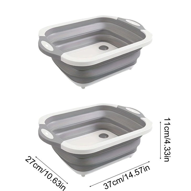 Planche à découper pliable 3 en 1 multi-fonctions Fournitures de cuisine Évier Lavabo