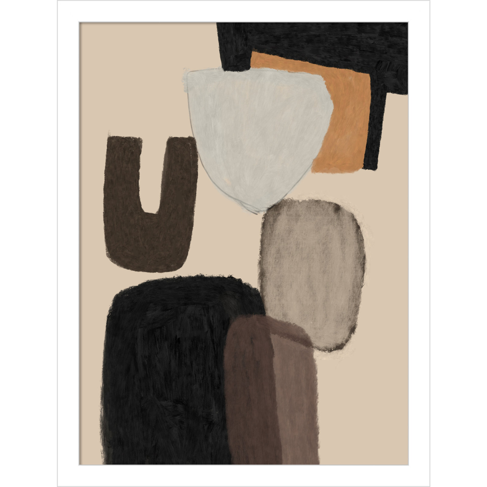 Everywhere Print by Dan Hobday, White, 17" H x 13" W