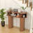 39.37'' Console Table, with 3 Storage and Sliding Doors Accent Tables for Entryway-1935878363