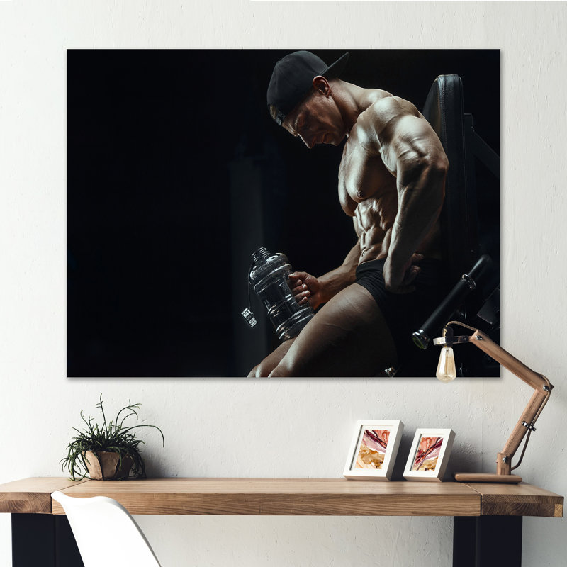 Cambell - salon d'art aérobique et de musculation_106249, H 16 po x l 32 po x P 1 po, Toile tendue