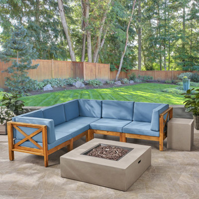 5 Piece Sectional Seating Group with Cushions