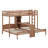 Twin Over Twin Over Twin Triple Bunk Bed With 2 Reading Lamp, 3-In-1 Beds With Desk And Storage Shelves, Headboard, Footboard-2104238952