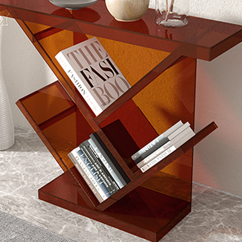 Italian Minimalist Acrylic Console Table, 33.9" H x 31.5" W x 11" D