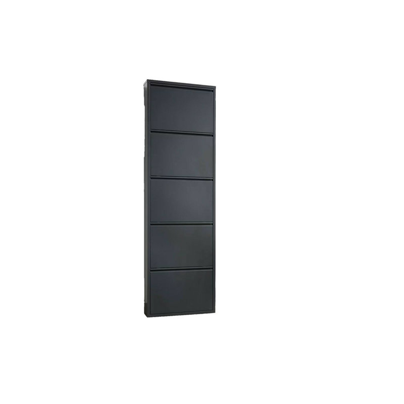 15 Pair Shoe Storage Cabinet, Black