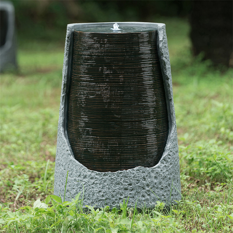 17X17x26" Indoor Outdoor Polyresin Water Fountain