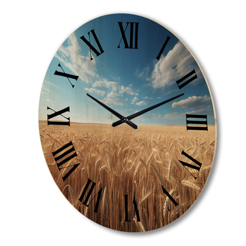 Horloge murale en bois massif Velora, Très grand