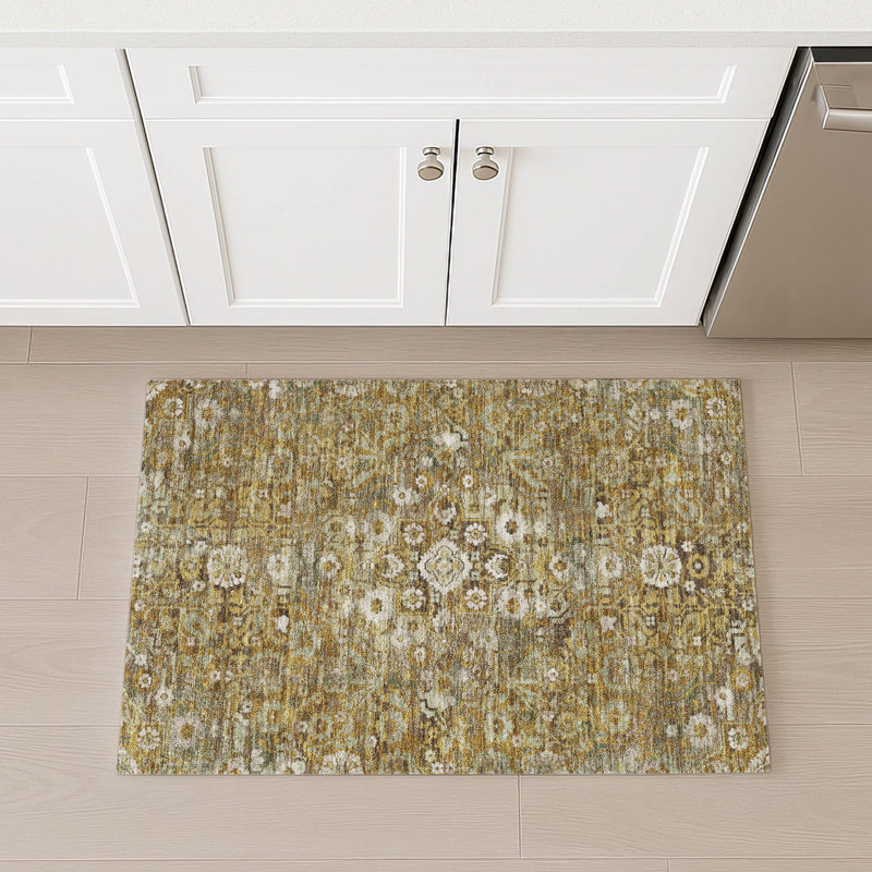 Tapis lavable à la machine intérieur / extérieur ACN2782 Global Chantille, Noyer, 2 pi 6 po x 3 pi 10 po