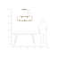 Bayas 5 - Light Brass Square/Rectangle Pendant