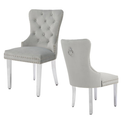 Velvet Tufted Upholstered Parsons Dining Room Chair