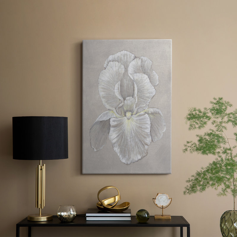 White Iris II -Custom Wrapped Gallery Cavas
