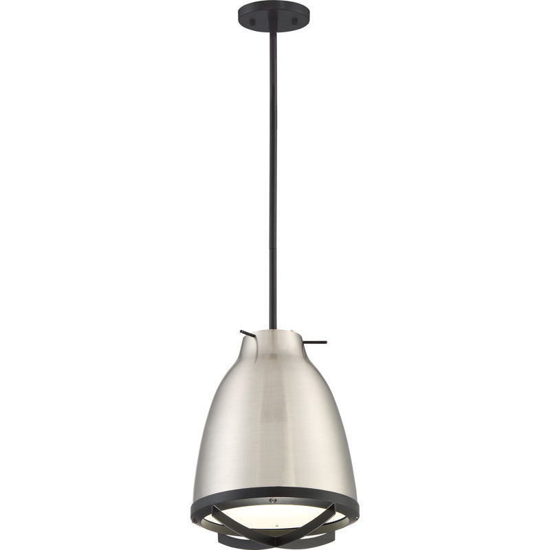 Marco 1 - Light Single Pendant, Brushed Nickel/White