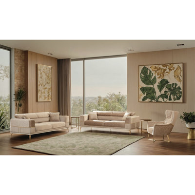 Marteny 3 - Piece Velvet Living Room Set