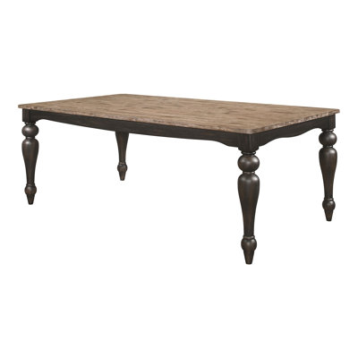 Table de salle à manger rectangulaire 79 pouces brun brossé