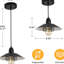 Luminaire suspendu noir Farmhouse | Cage à ressort réglable pour îlot de cuisine