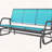 Outdoor Patio Glider Bench with Breathable Mesh-1244585334