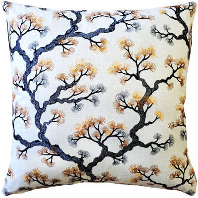 Bonsai Pine Onyx Amber Throw Pillow 19x19