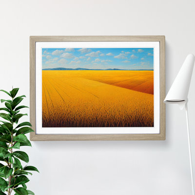 Hopeful Wheat Field 1 Piece Single Picture Frame Wall Art
