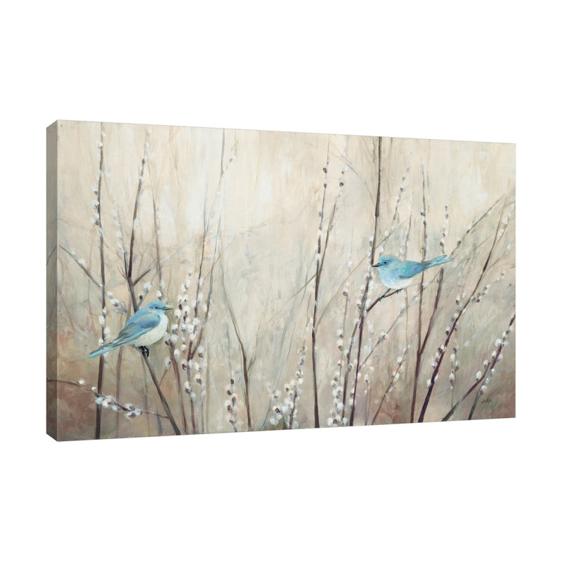 «Pretty Birds Neutral», toile tendue par Julia Purinton, H 24 po x l 36 po x P 1,5 po