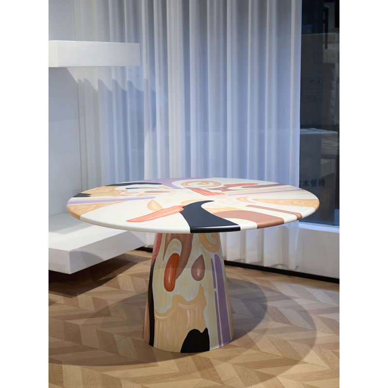 Hand-painted Artistic 47'' Round Dining Table