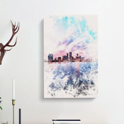 Miami Florida Skyline - Wrapped Canvas