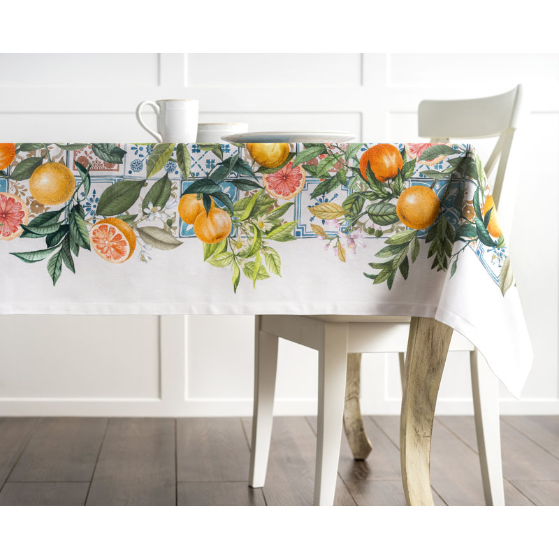 Maison d'Hermine Agrume 100% Cotton Tablecloth - 54" x 54", 54" H x 54" W