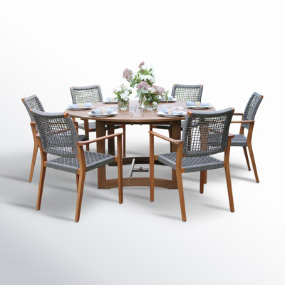 Fleur 6-Person Round Dining Set