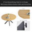 Table de salle à manger de 47 pouces pour 4 à 6 personnes, table de cuisine moderne Mid-Century avec base robuste, table de salle à manger en bois pour la cuisine-716608021