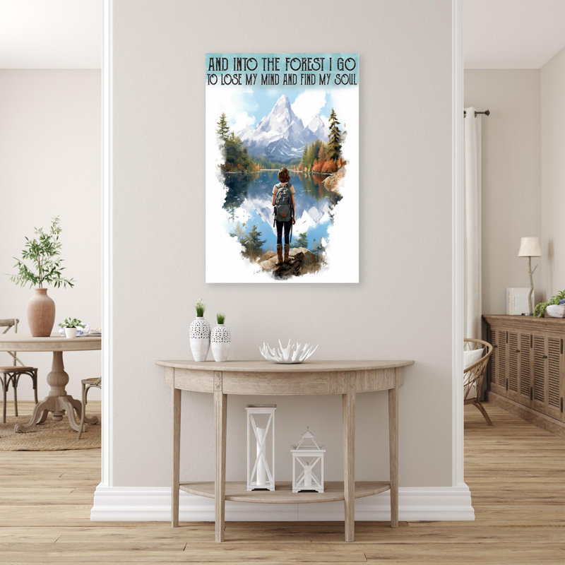 «Lamis randonnée Nad Into The Forest I Go - Rectangle», reproduction d'impression sur toile tendue