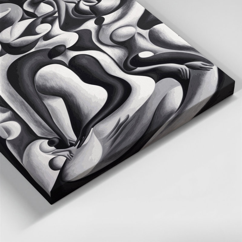 Abstrait art figuratif sur toile mauve 2, H 20 po x l 16 po