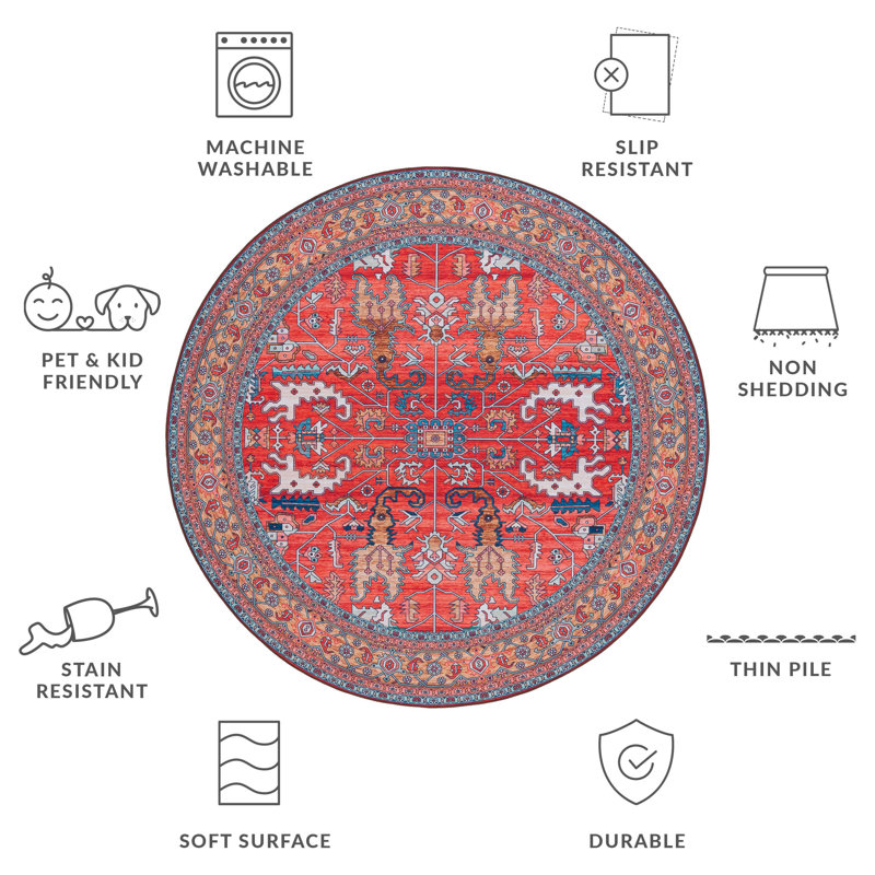 Tapis oriental performance Danna Tucson, Rond 6 pi