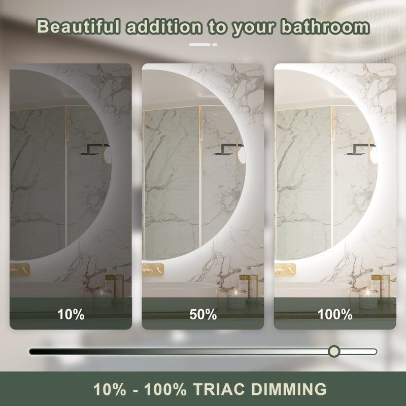 Miroir de salle de bain Losoya, 32 po x 32 po