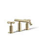 Purist® Widespread Bathroom Sink Faucet with Low Cross Handles and Low Spout